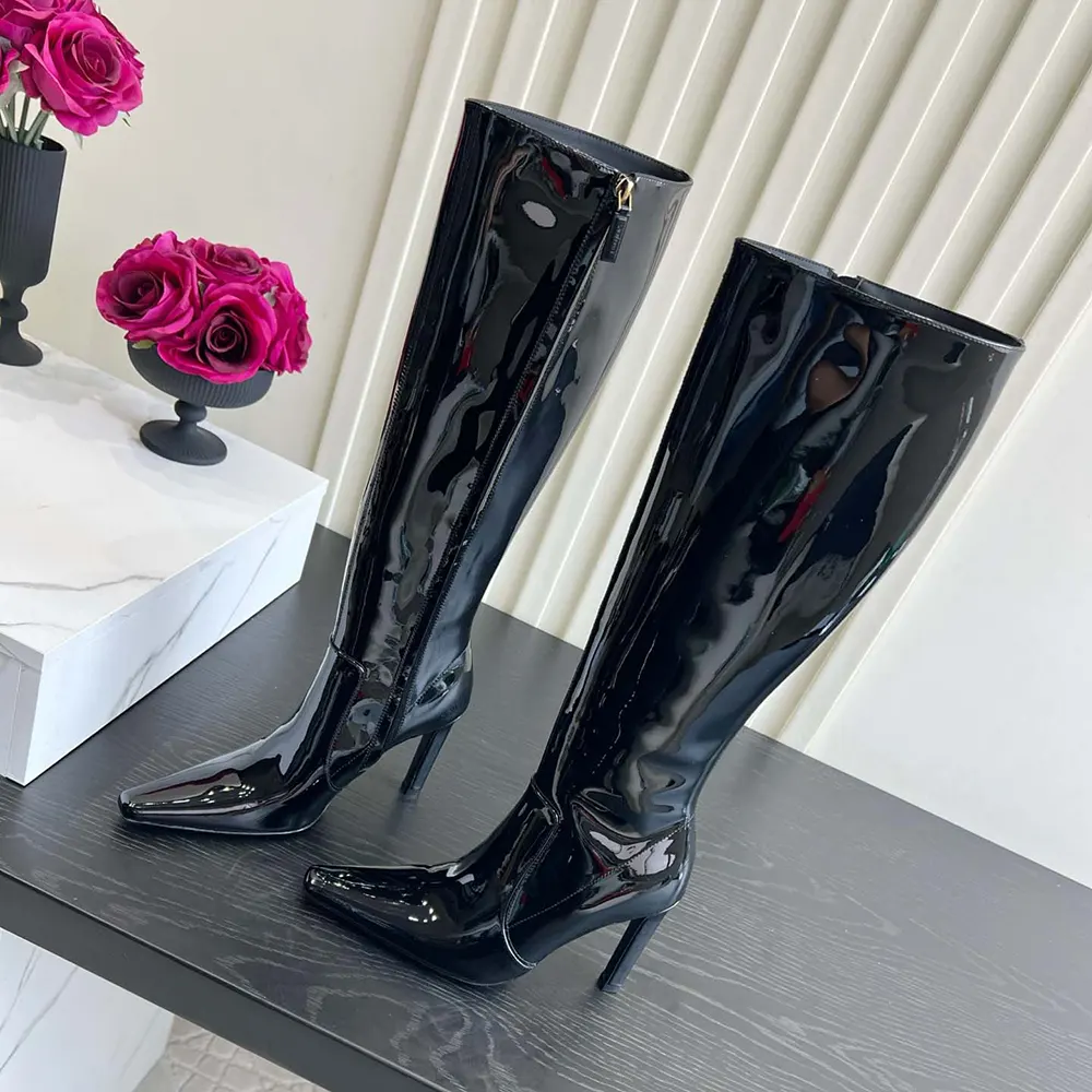 Saint Laurent YSL Women Francoise Boots In Smooth Leather Black - image 4