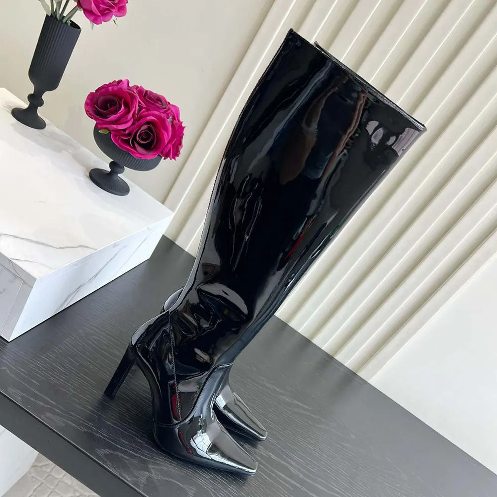 Saint Laurent YSL Women Francoise Boots In Smooth Leather Black - image 6