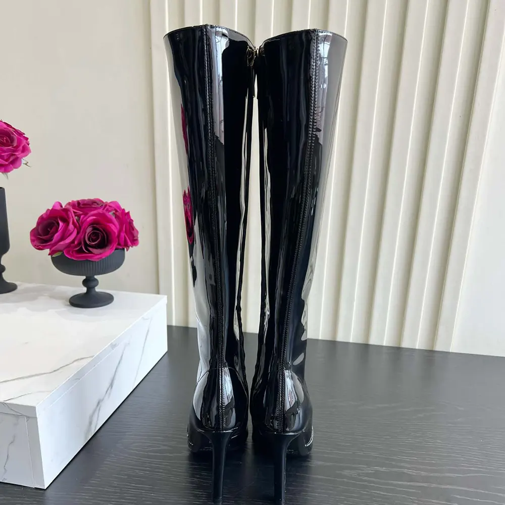 Saint Laurent YSL Women Francoise Boots In Smooth Leather Black - image 5