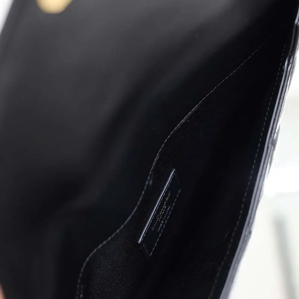 Saint Laurent YSL Women Paris Pouch In Lambskin Black - image 9