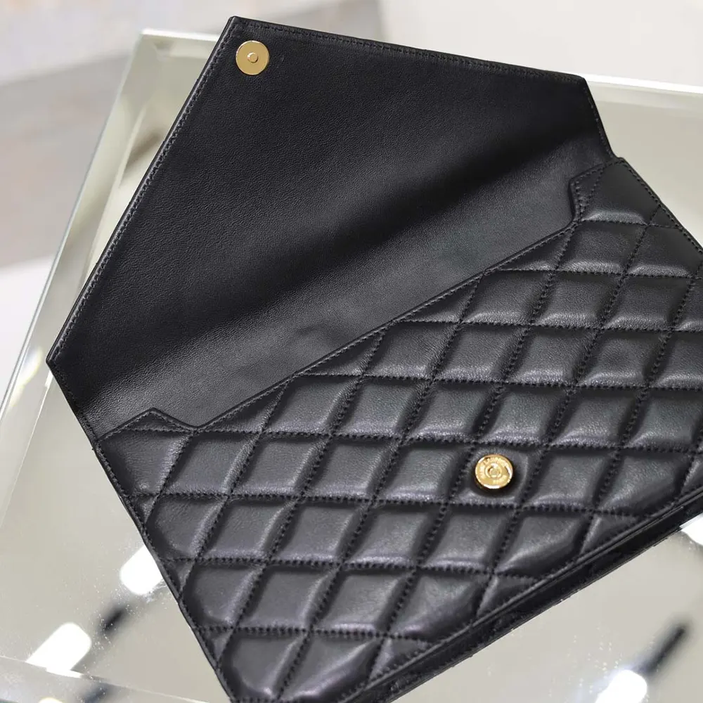 Saint Laurent YSL Women Paris Pouch In Lambskin Black - image 6