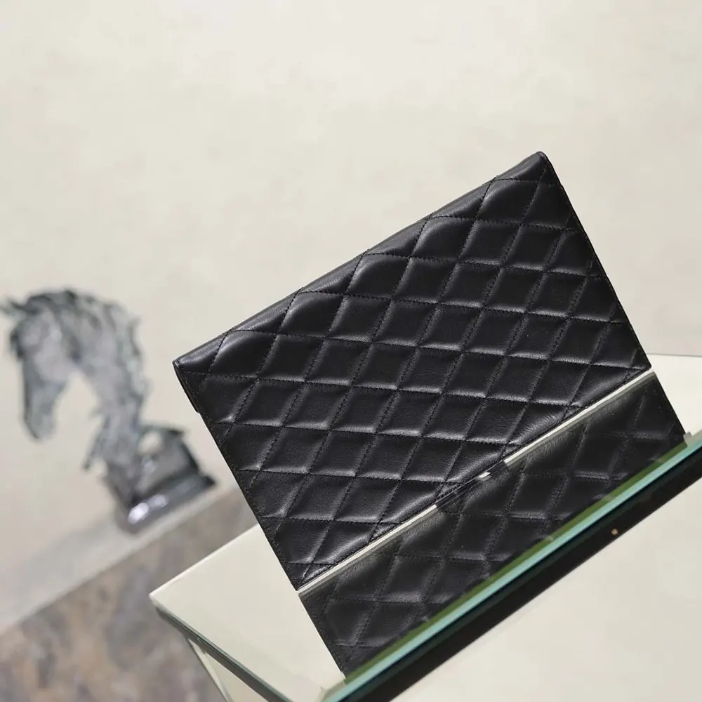 Saint Laurent YSL Women Paris Pouch In Lambskin Black - image 4