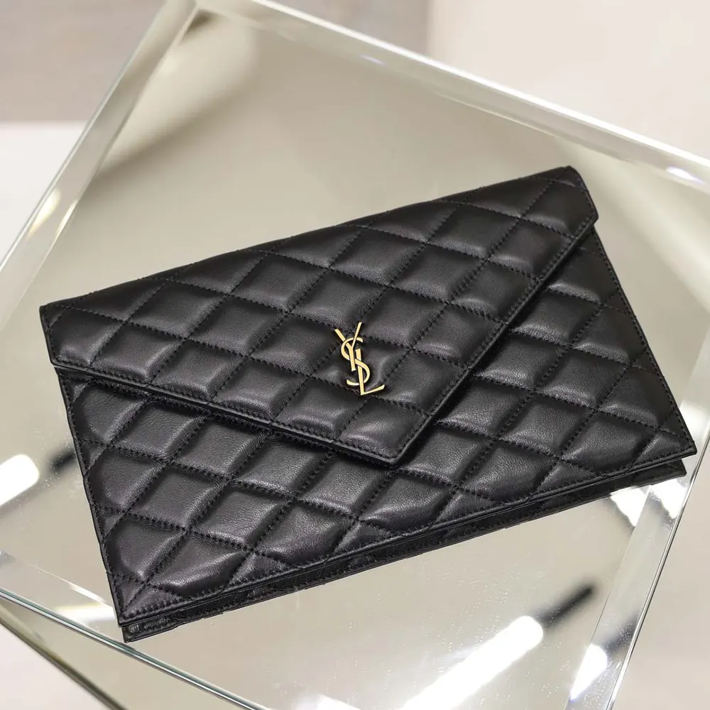 Saint Laurent YSL Women Paris Pouch In Lambskin Black - image 5