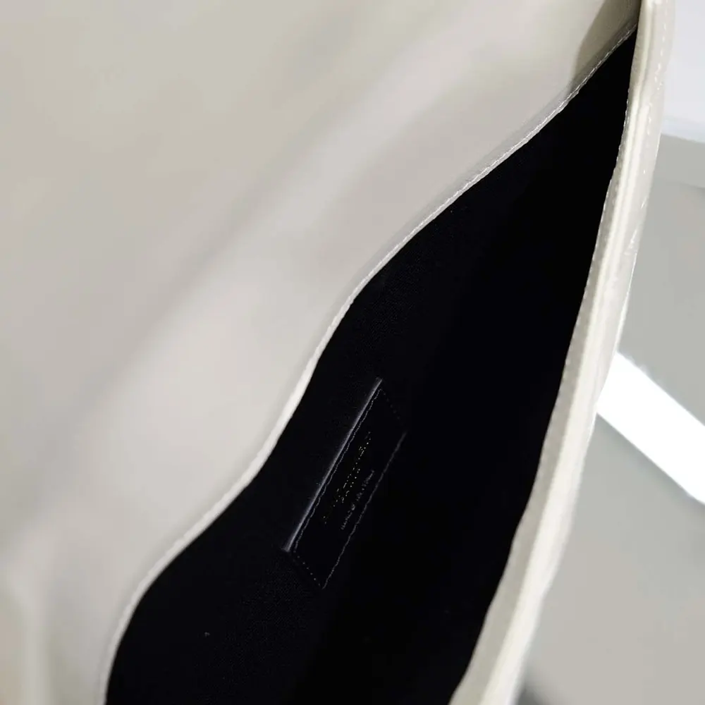 Saint Laurent YSL Women Paris Pouch In Lambskin White - image 10