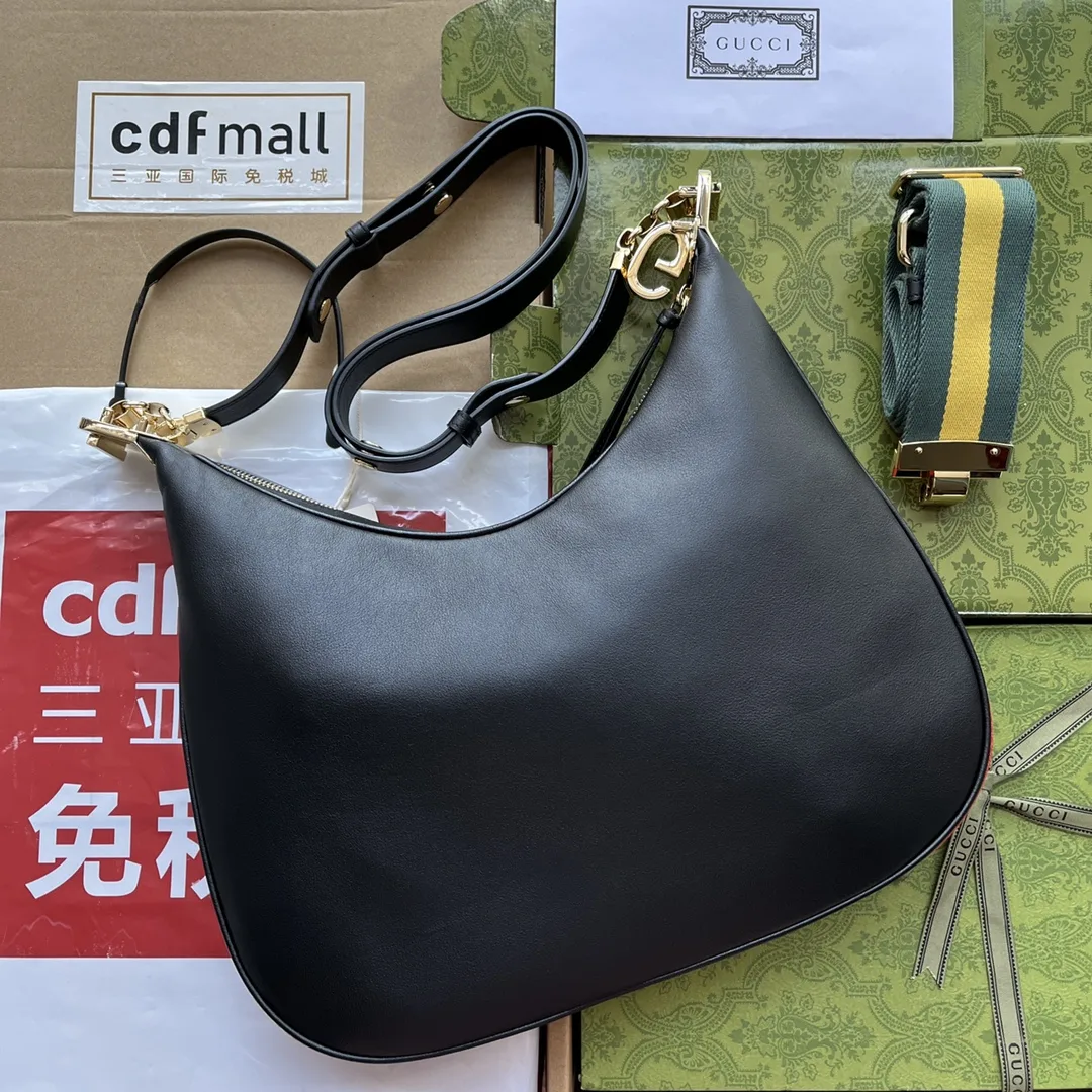 Gucci Atache Large Shoulder Bag Black - Image 3