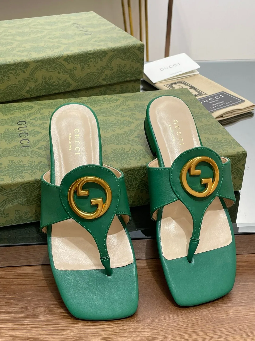 Alternative view of Gucci Blondie Thong Sandal Brown