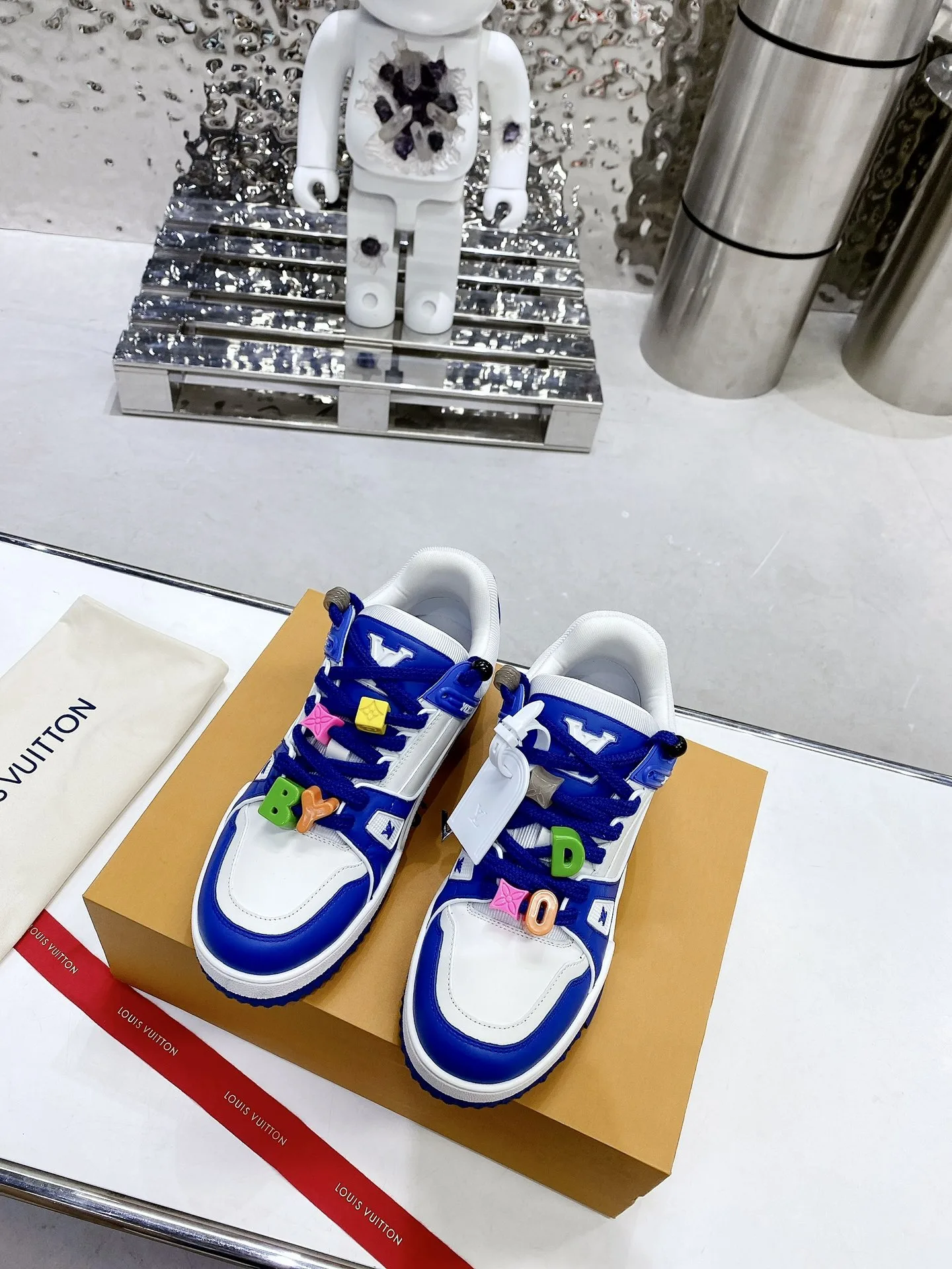 Louis Vuitton LV Trainer Sneaker Blue - Image 6
