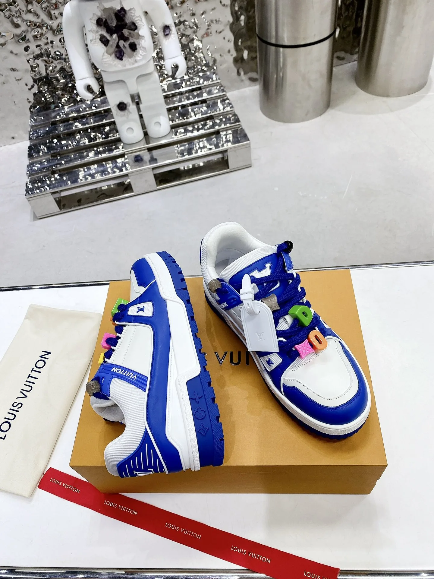 Louis Vuitton LV Trainer Sneaker Blue - Image 5