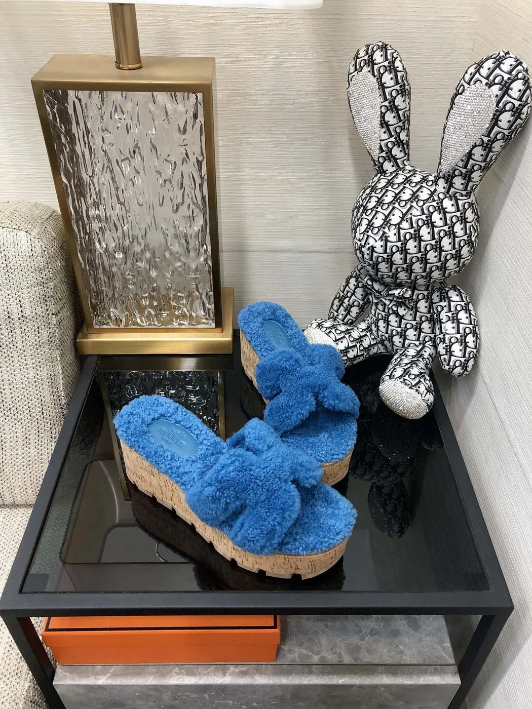 Hermes Figari Sandal Blue - Image 3
