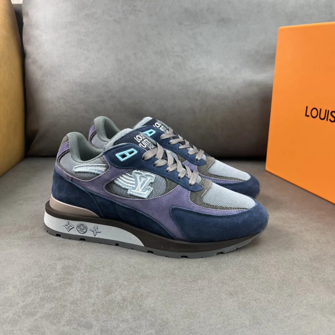 Louis Vuitton Run Away Sneaker Blue LV 1A9J03 - Image 3