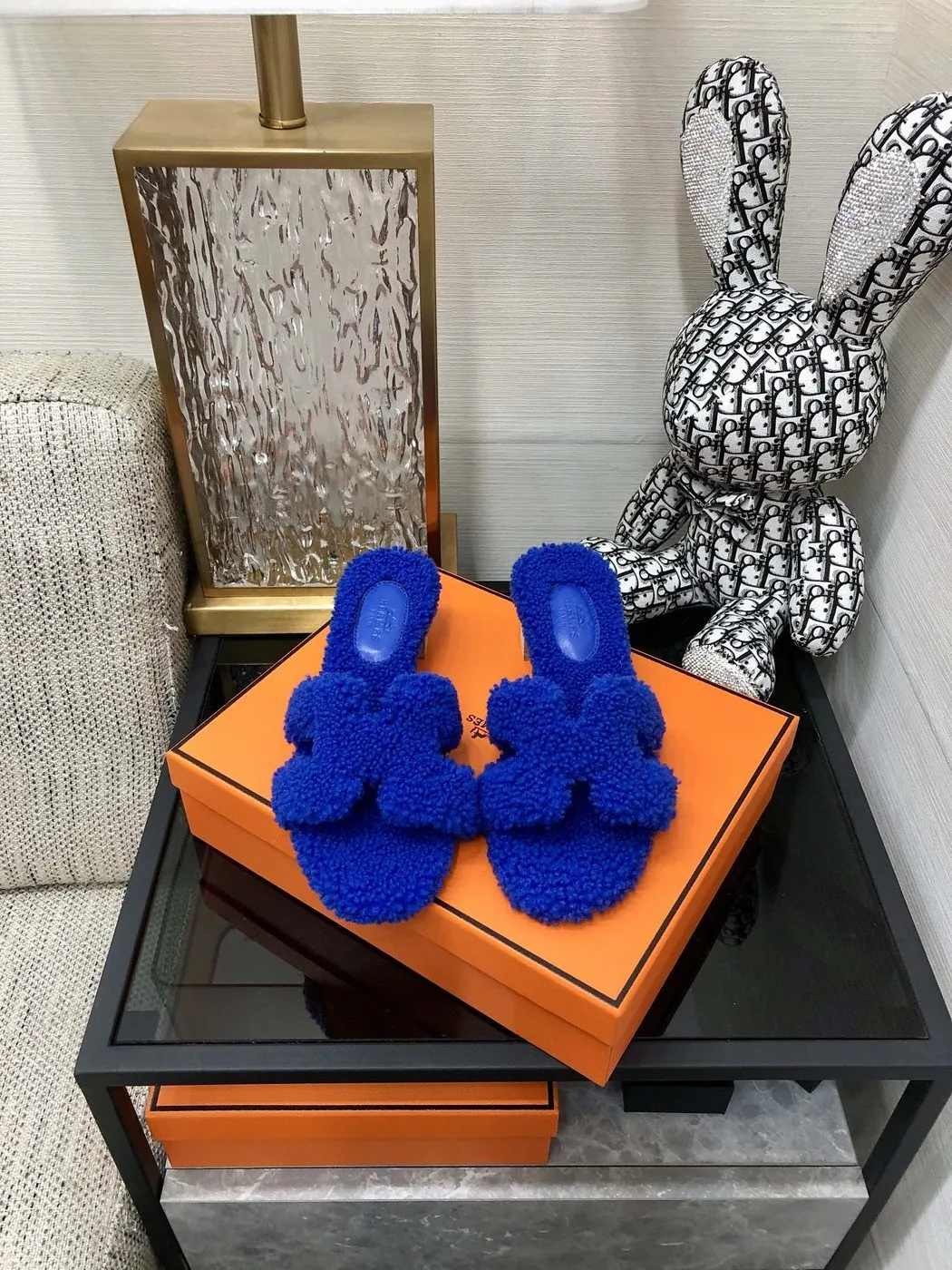 Hermes Oasis Sandal Dark Blue / - Image 5