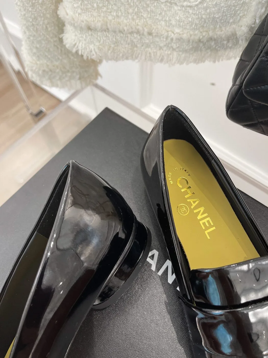 Chanel Women’s Loafer With Logo Bright Black - Image 3