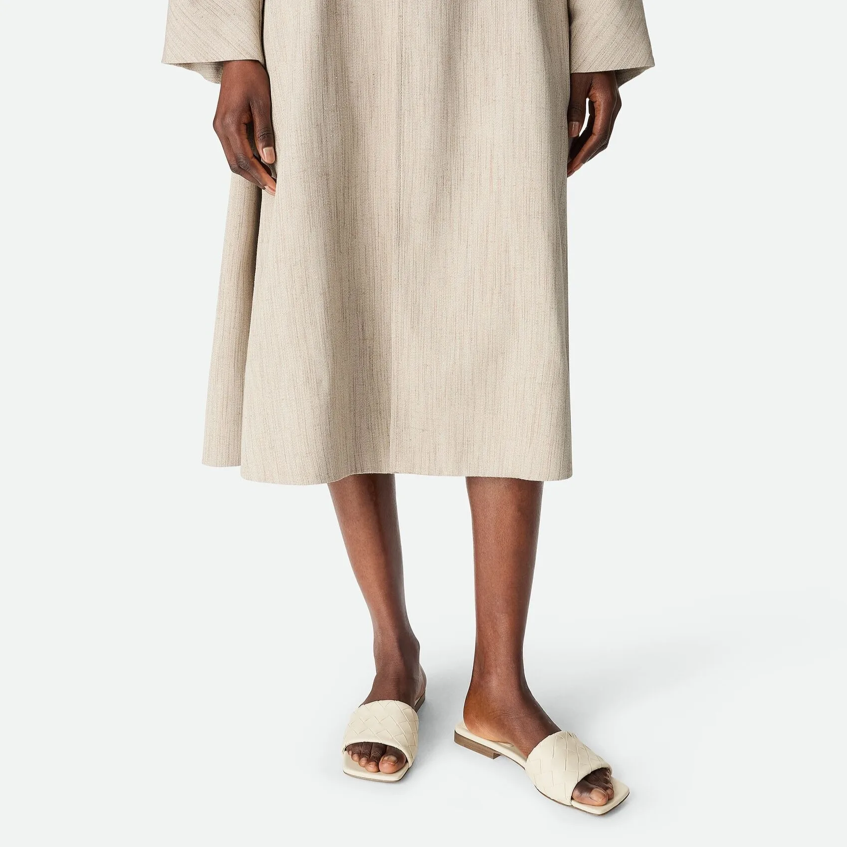 Alternative view of Bottega Veneta Parco Flat Mule Sea Salt