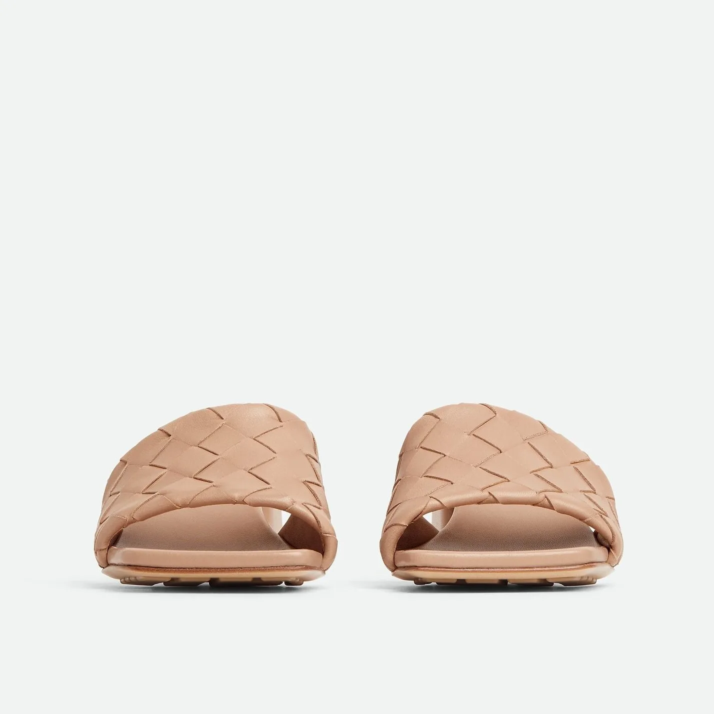 Bottega Veneta Parco Mule Mid Heel Cipria - Image 3