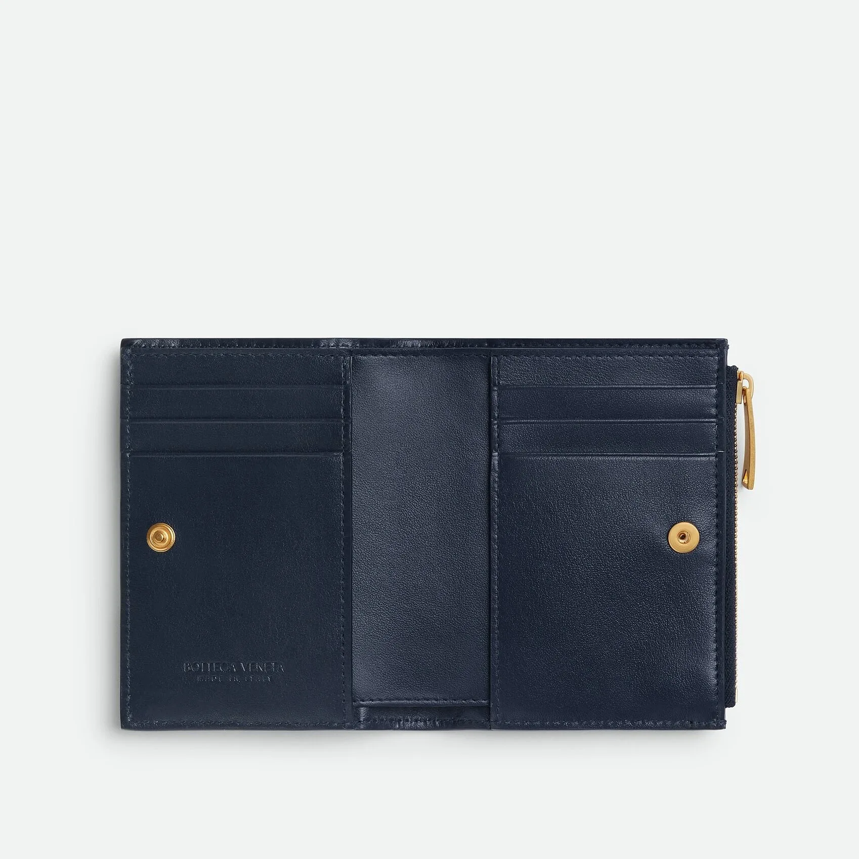 Alternative view of Bottega Veneta Small Bi-Fold Wallet Abyss/Indigo /