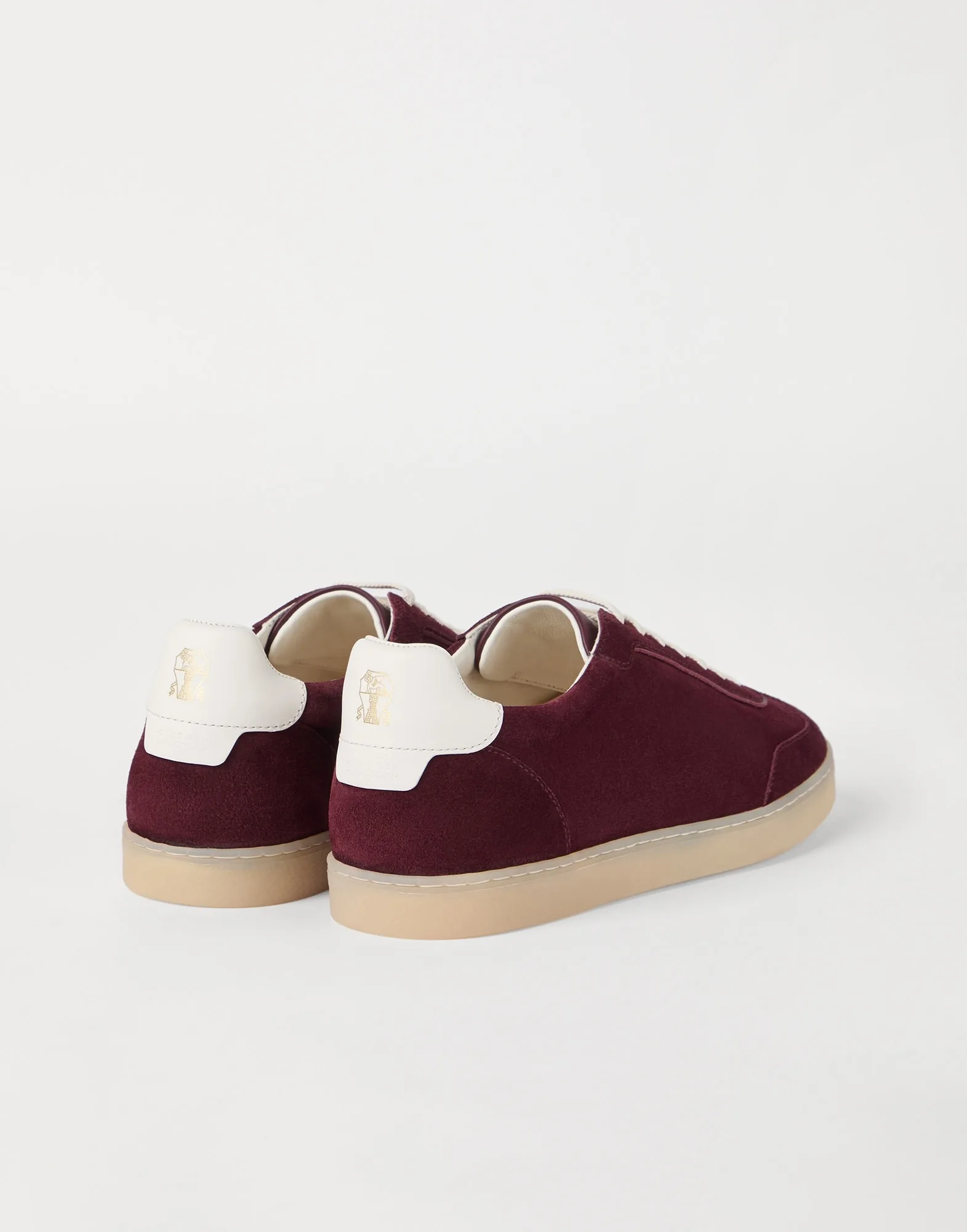 Brunello Cucinelli Washed Suede Amaranth Sneakers - 252MZUSGGJ336 - Image 3