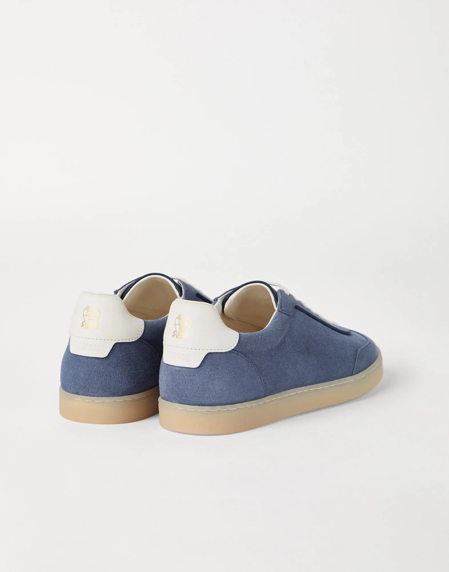 Brunello Cucinelli Washed Suede Azure Sneakers 252MZUSGGJ336 - Image 3