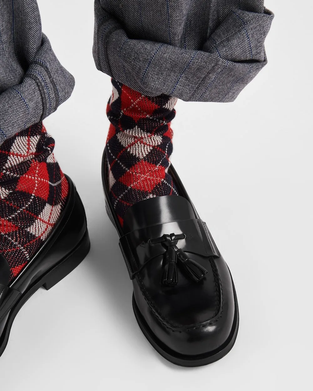 Alternative view of Prada Brushed Leather Loafers Black 2DB214_055_F0002_F_C000