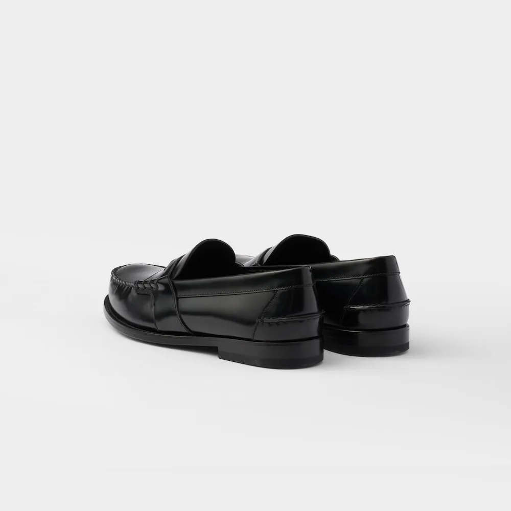 Prada Brushed Leather Loafers Black 2DB222_055_F0002_F_X000 - Image 3