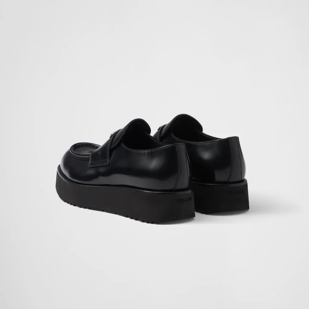 Prada Brushed Leather Loafers Black 2DG147_055_F0002_F_X023 - Image 4