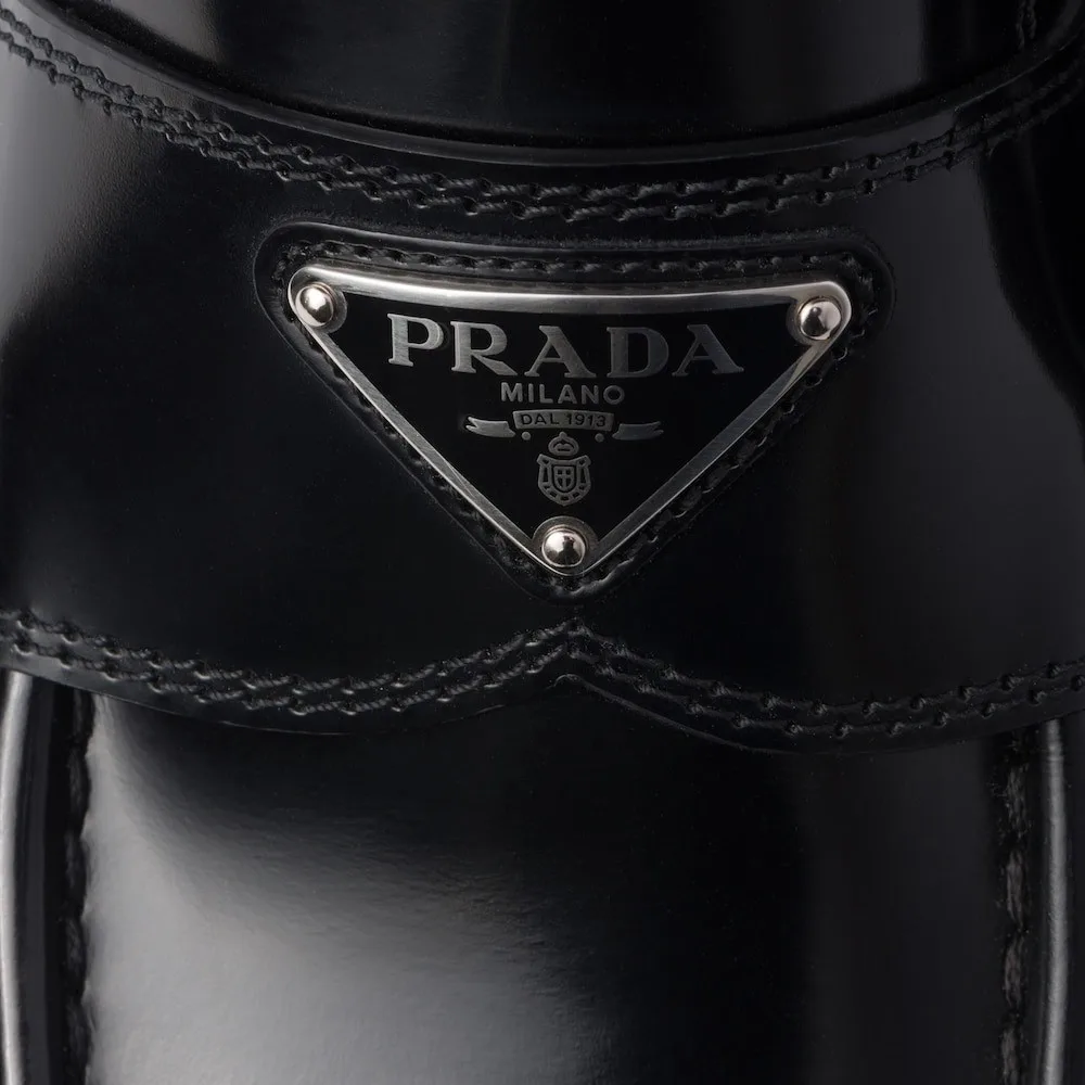 Prada Brushed Leather Loafers Black 2DG147_055_F0002_F_X023 - Image 7