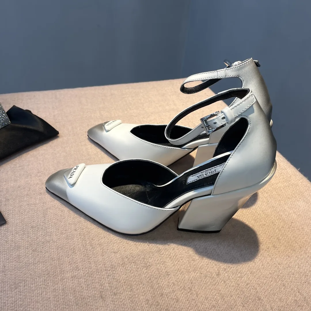 Alternative view of Prada Brushed Pumps White /