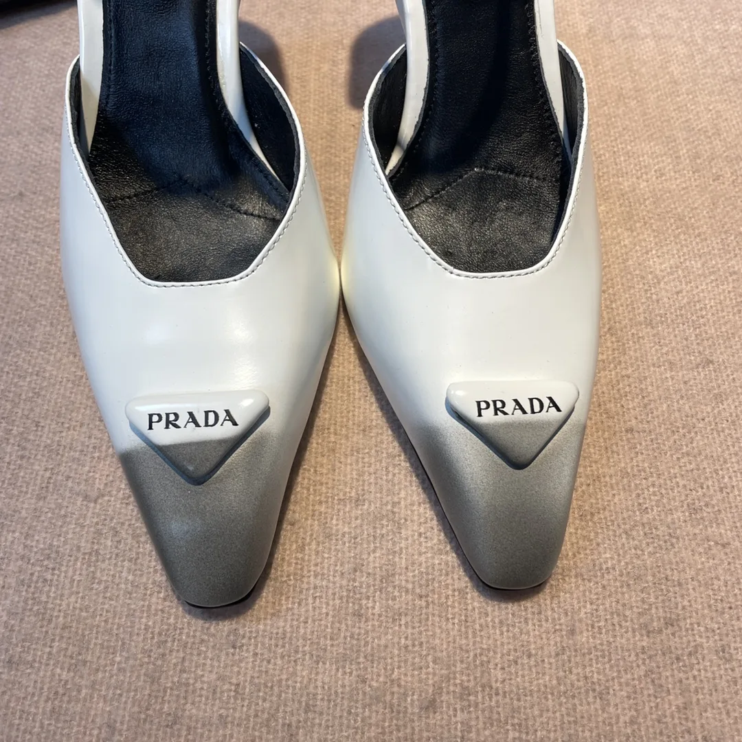 Prada Brushed Pumps White / - Image 4