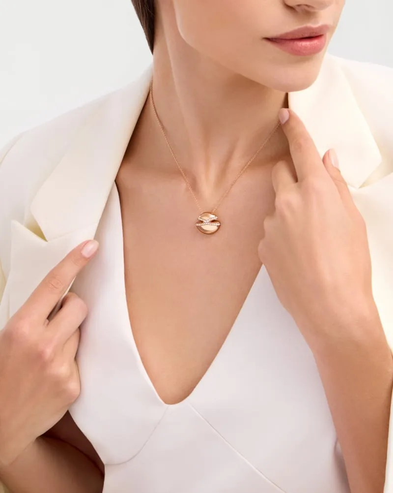 Alternative view of Bvlgari Cabochon Necklace Rose Gold
