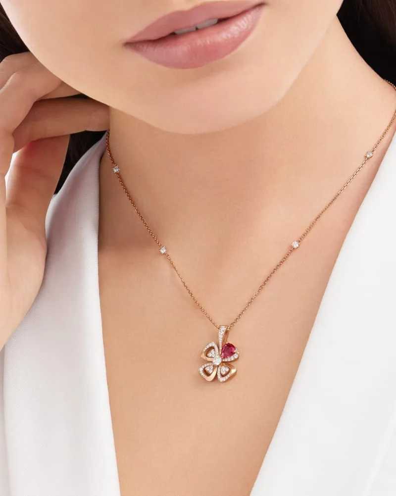 Alternative view of Bvlgari Fiorever Necklace Rose Gold