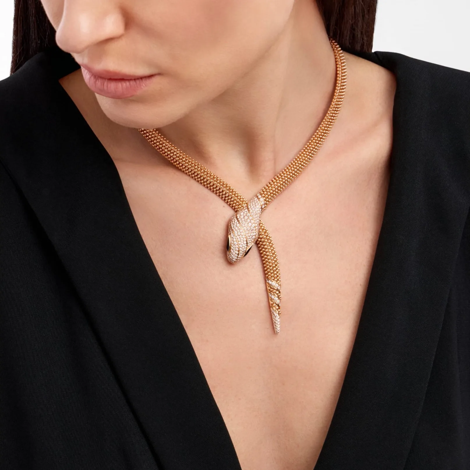 Bvlgari Serpenti Necklace Rose Gold Hardware - Image 3