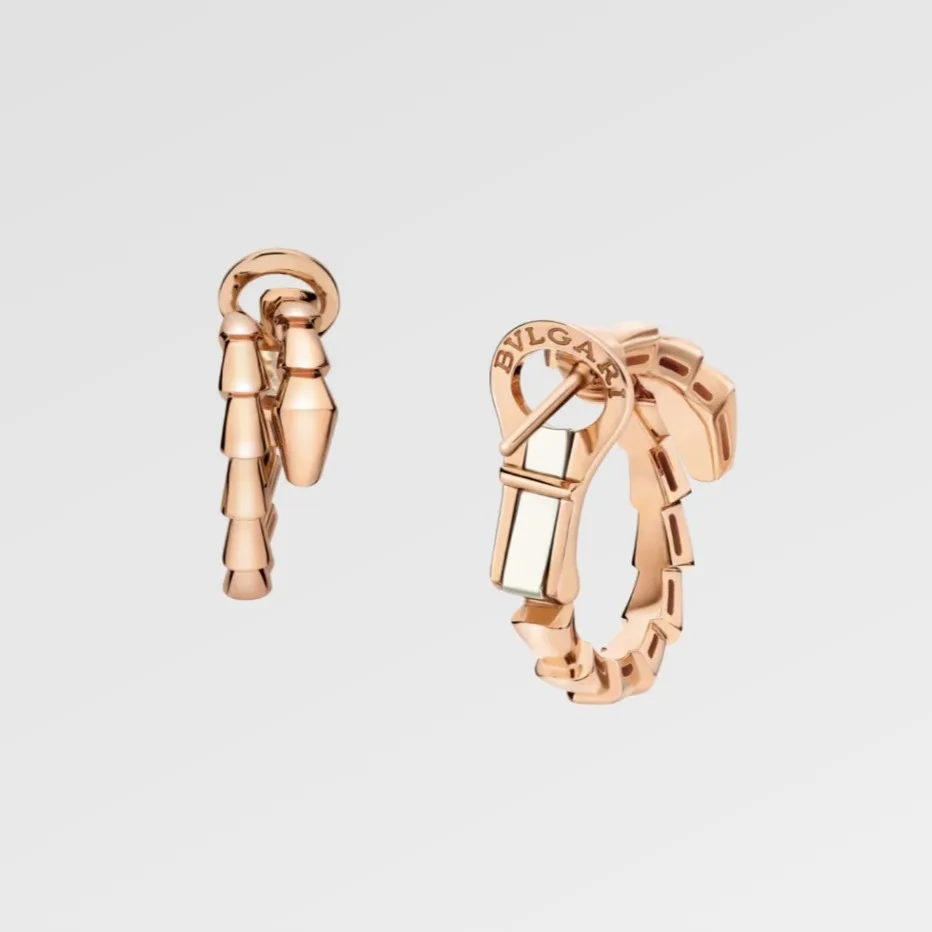 Bvlgari Serpenti Viper Earrings Rose Gold - Image 4