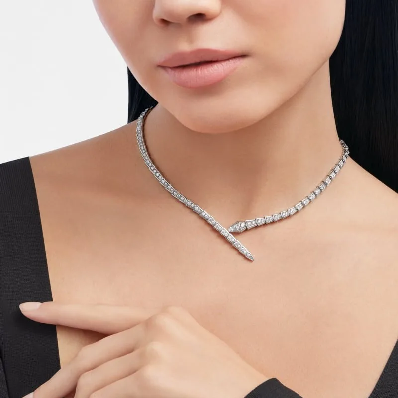 Bvlgari Serpenti Viper Necklace White Gold - Image 4