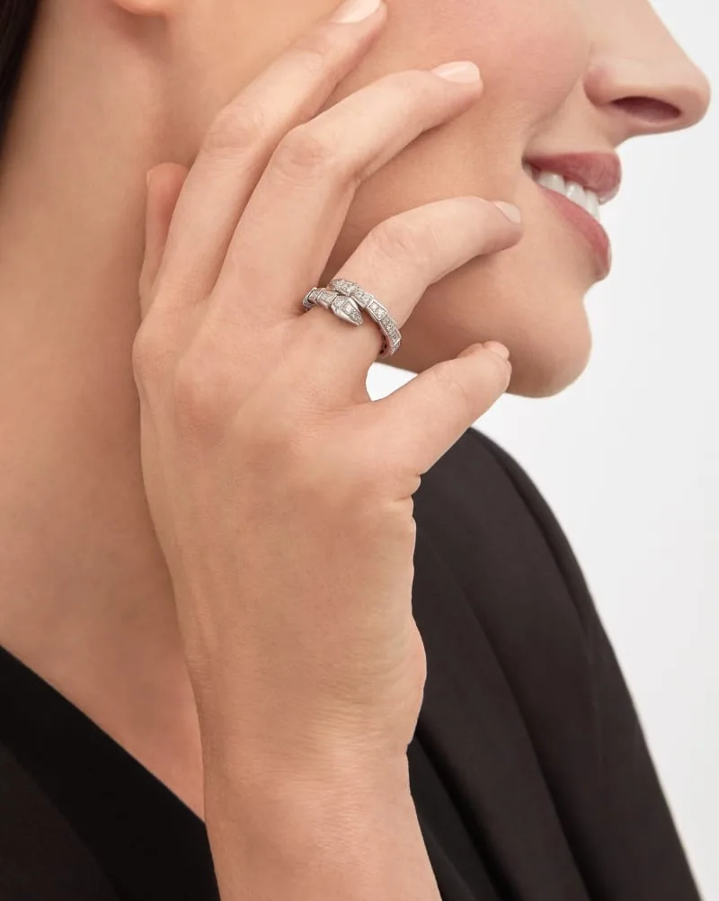 Bvlgari Serpenti Viper Ring White Gold - Image 3