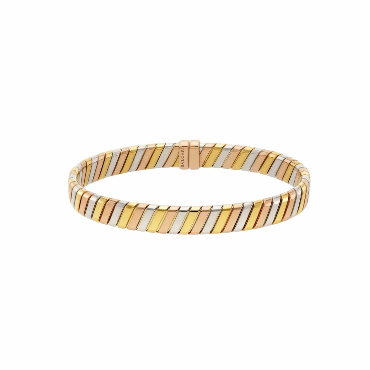 Bvlgari Tubogas Bracelet Yellow/White/Rose Gold - Image 3