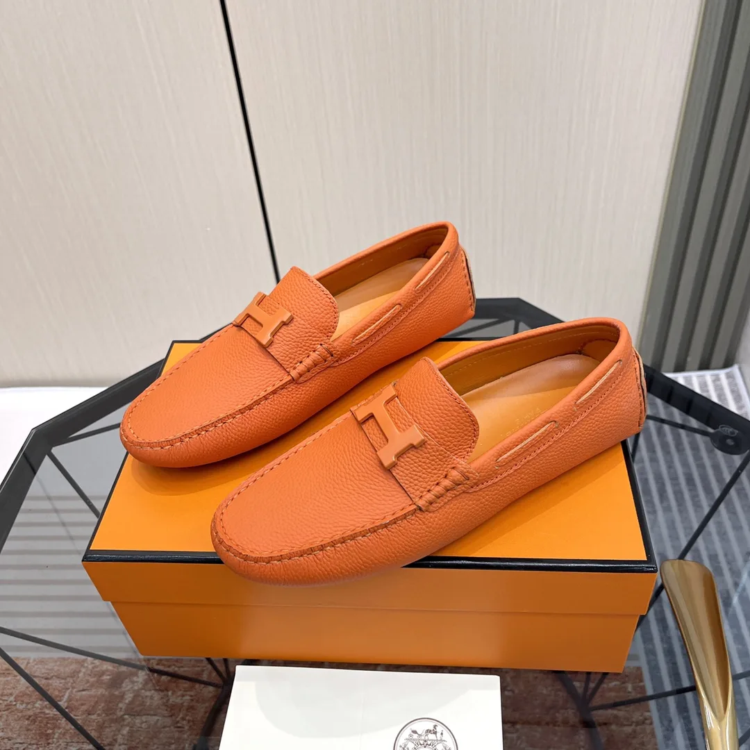 Hermes Irving Loafer Orange - Image 8