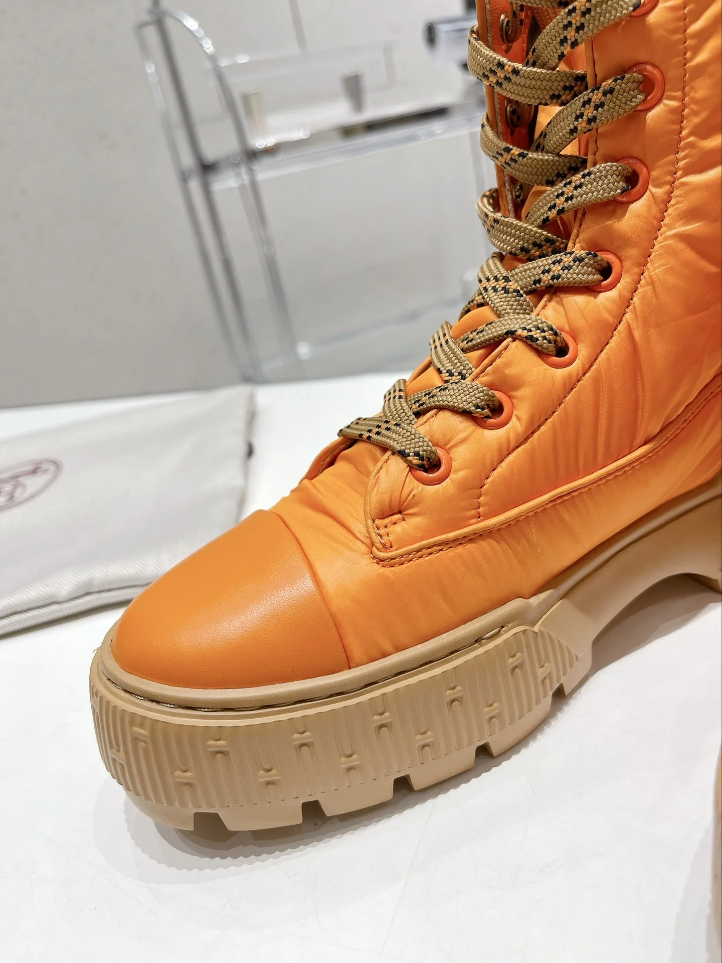 Hermes Fresh Ankle Boots Orange / - Image 7