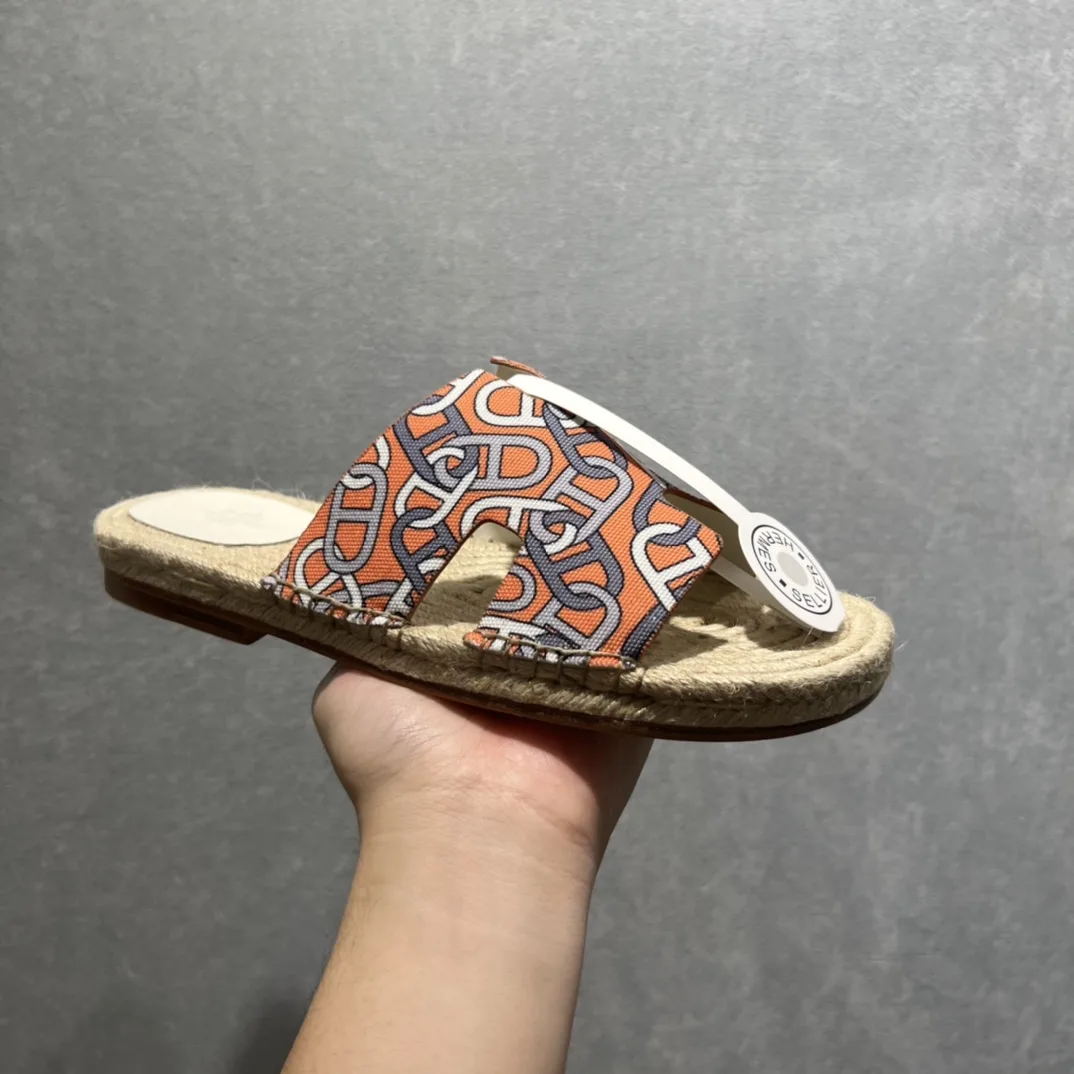 Hermes Old Espadrilles Orange - Image 5