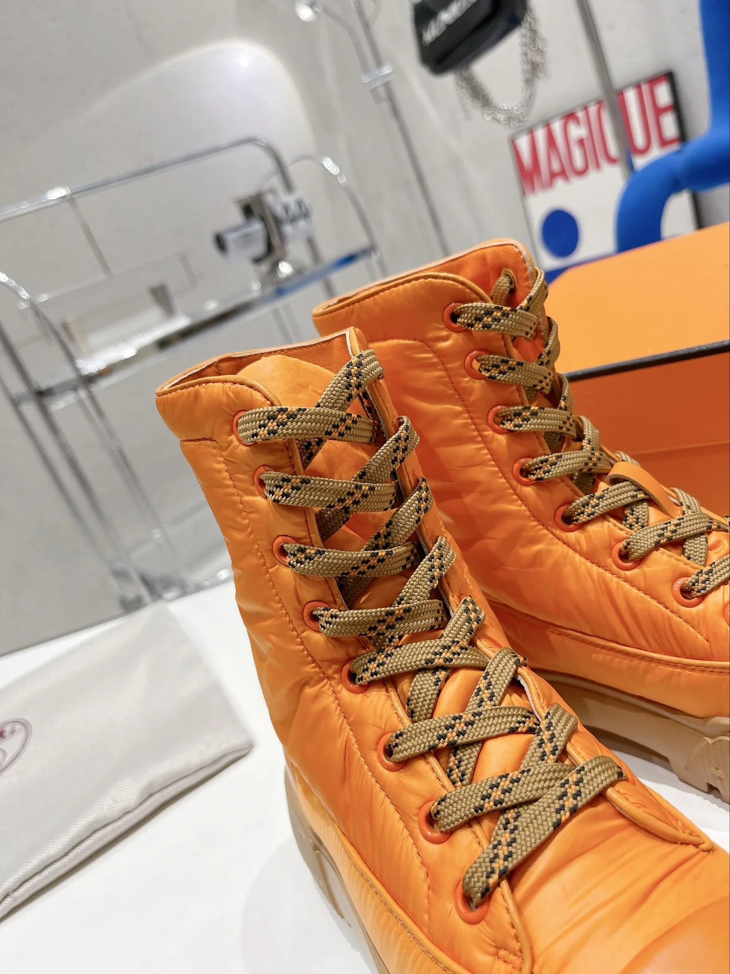 Hermes Fresh Ankle Boots Orange / - Image 6
