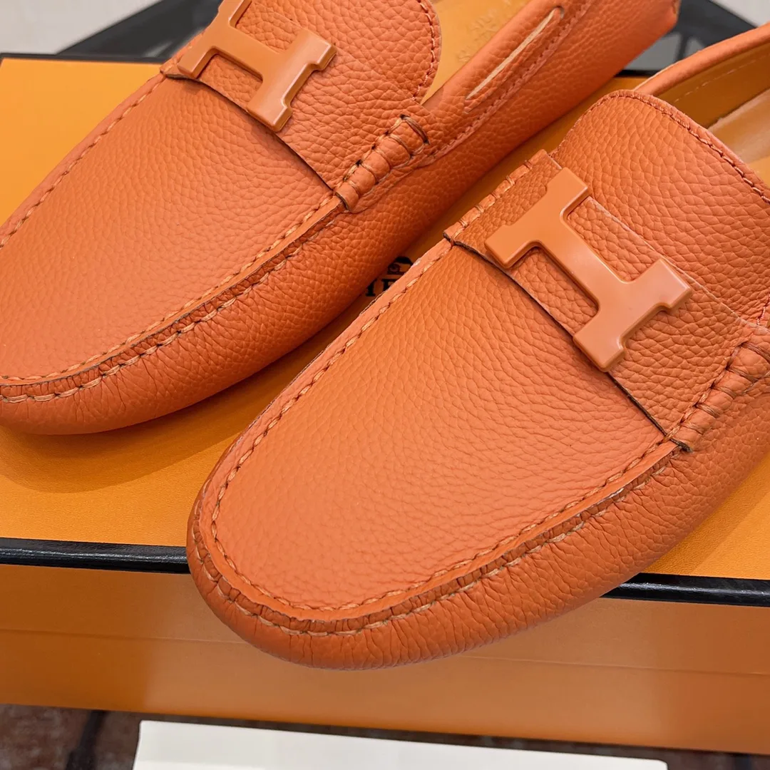 Hermes Irving Loafer Orange - Image 5
