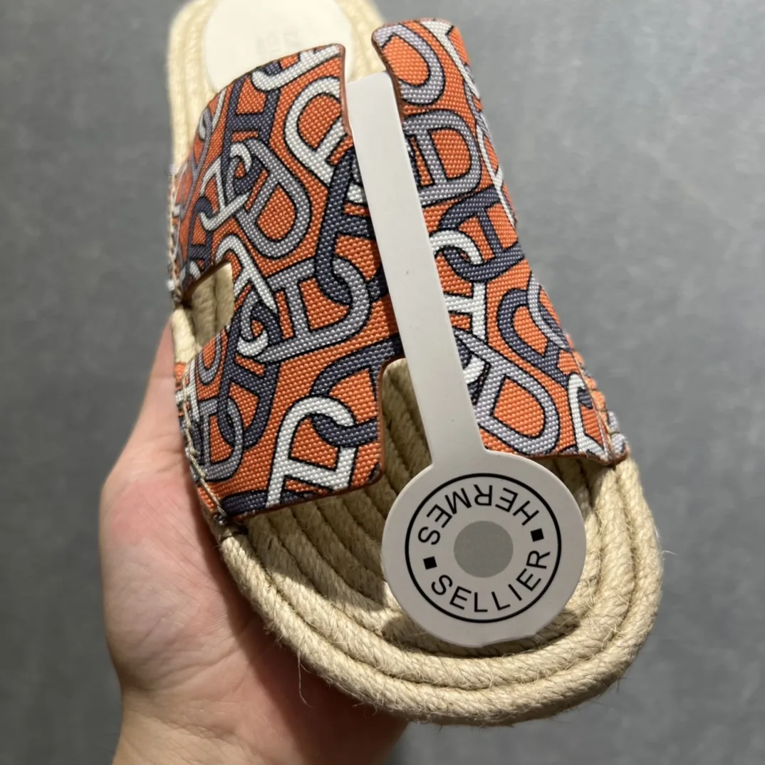 Hermes Old Espadrilles Orange - Image 3