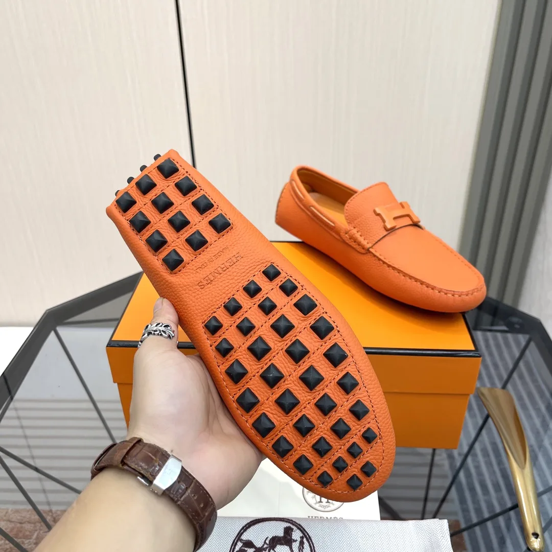 Hermes Irving Loafer Orange - Image 3