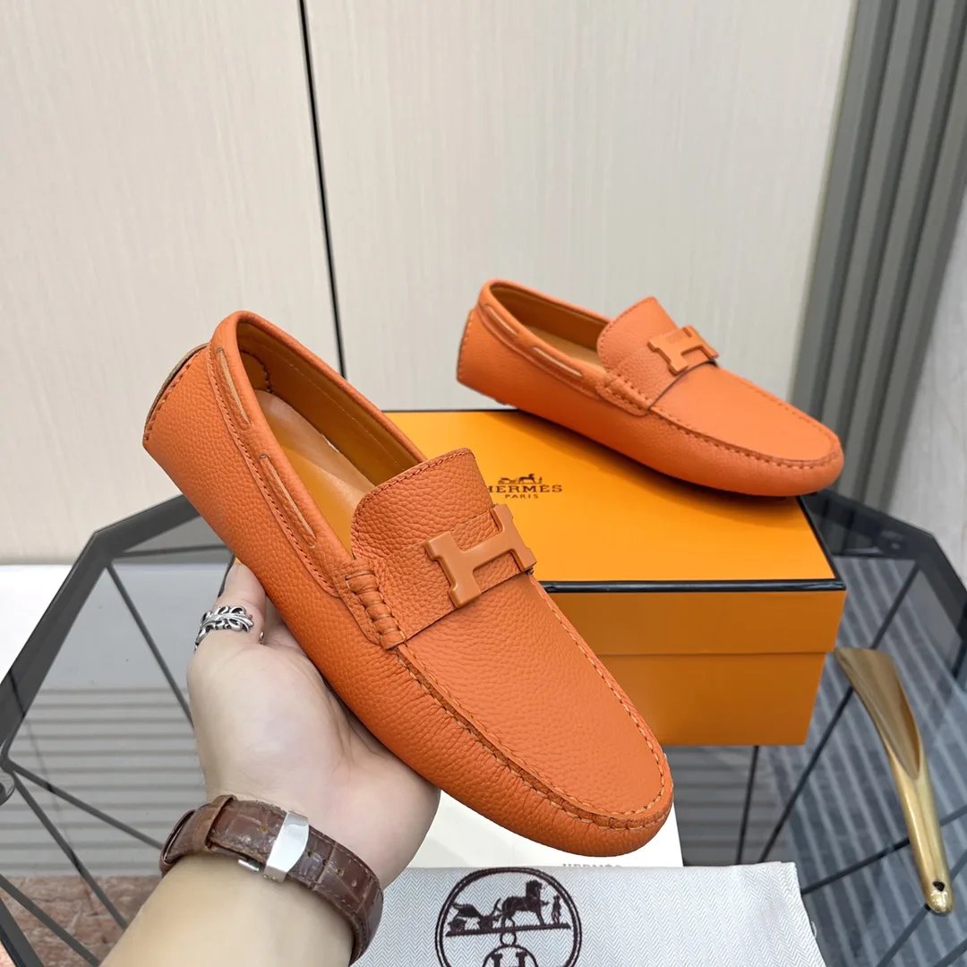 Alternative view of Hermes Irving Loafer Orange
