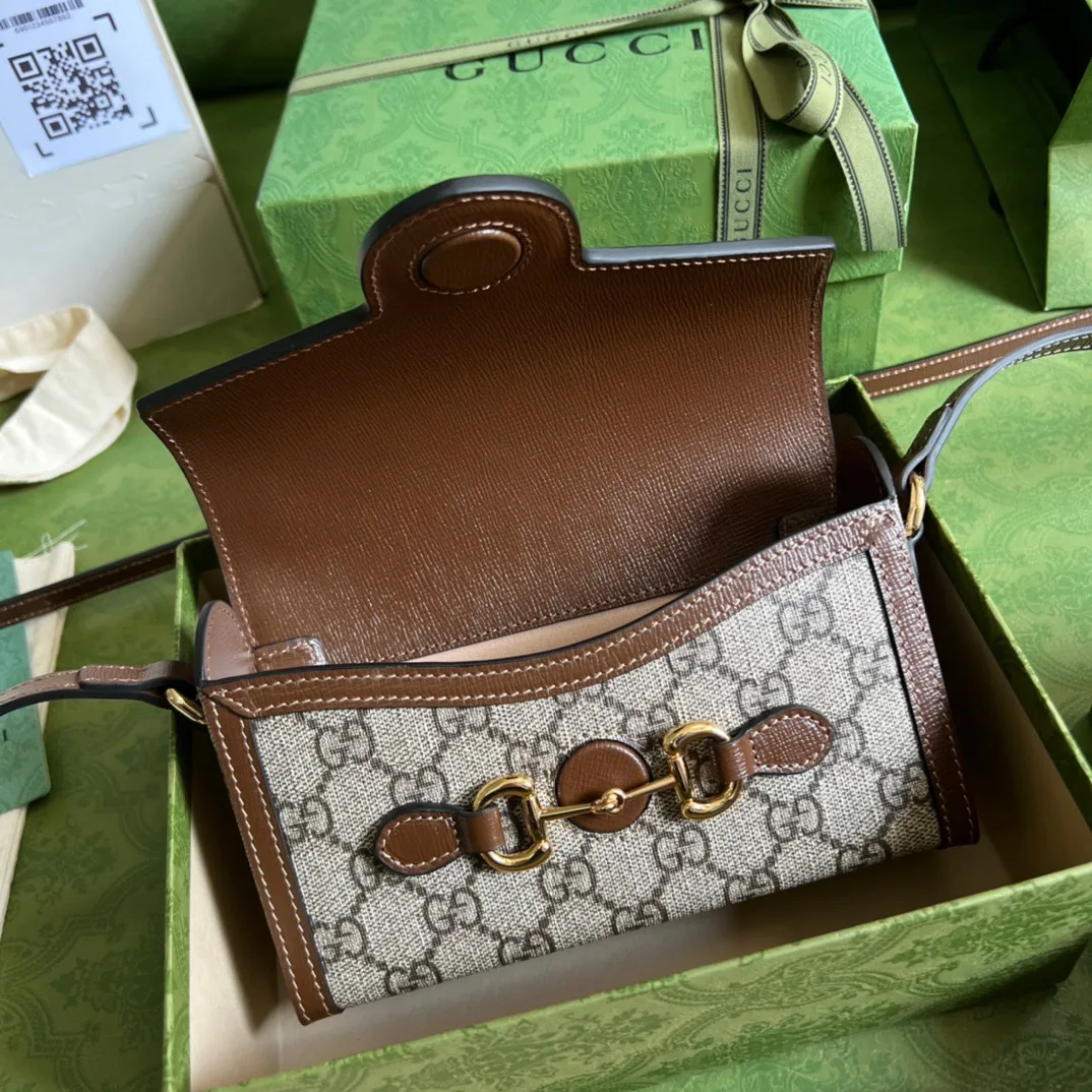 Gucci Horsebit 1955 Mini Bag Beige / GG - Image 4