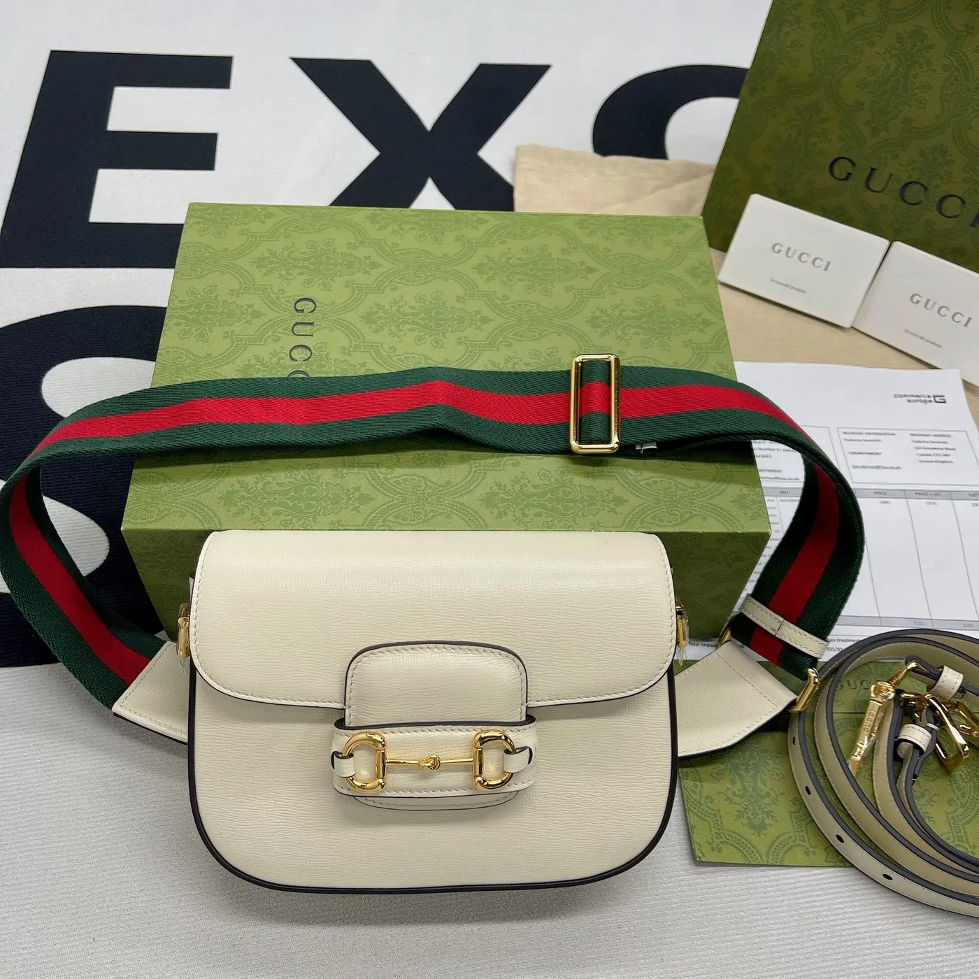 Alternative view of Gucci Horsebit 1955 Mini Bag White