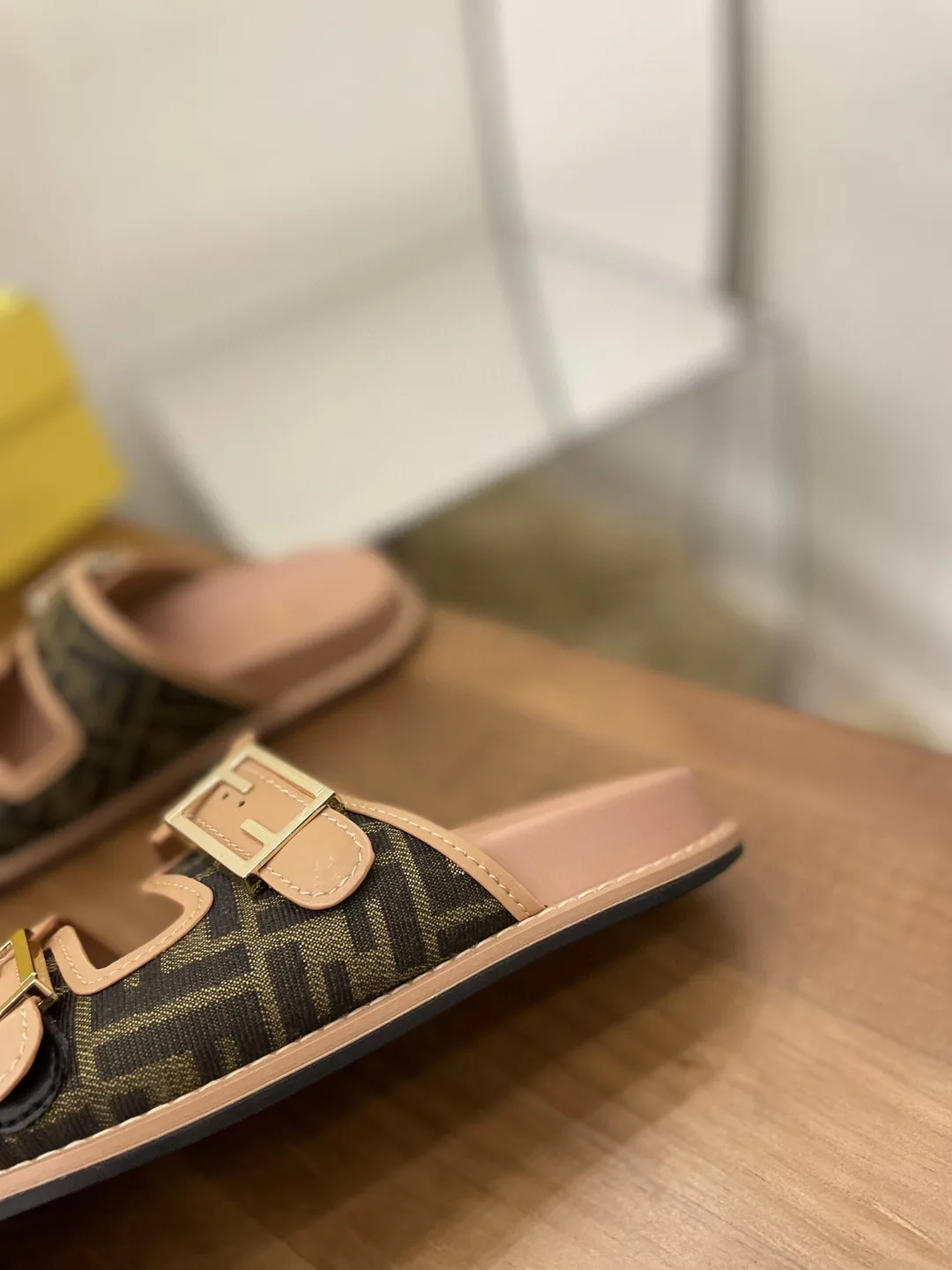 Fendi Feel Slides Dark Pink - Image 4
