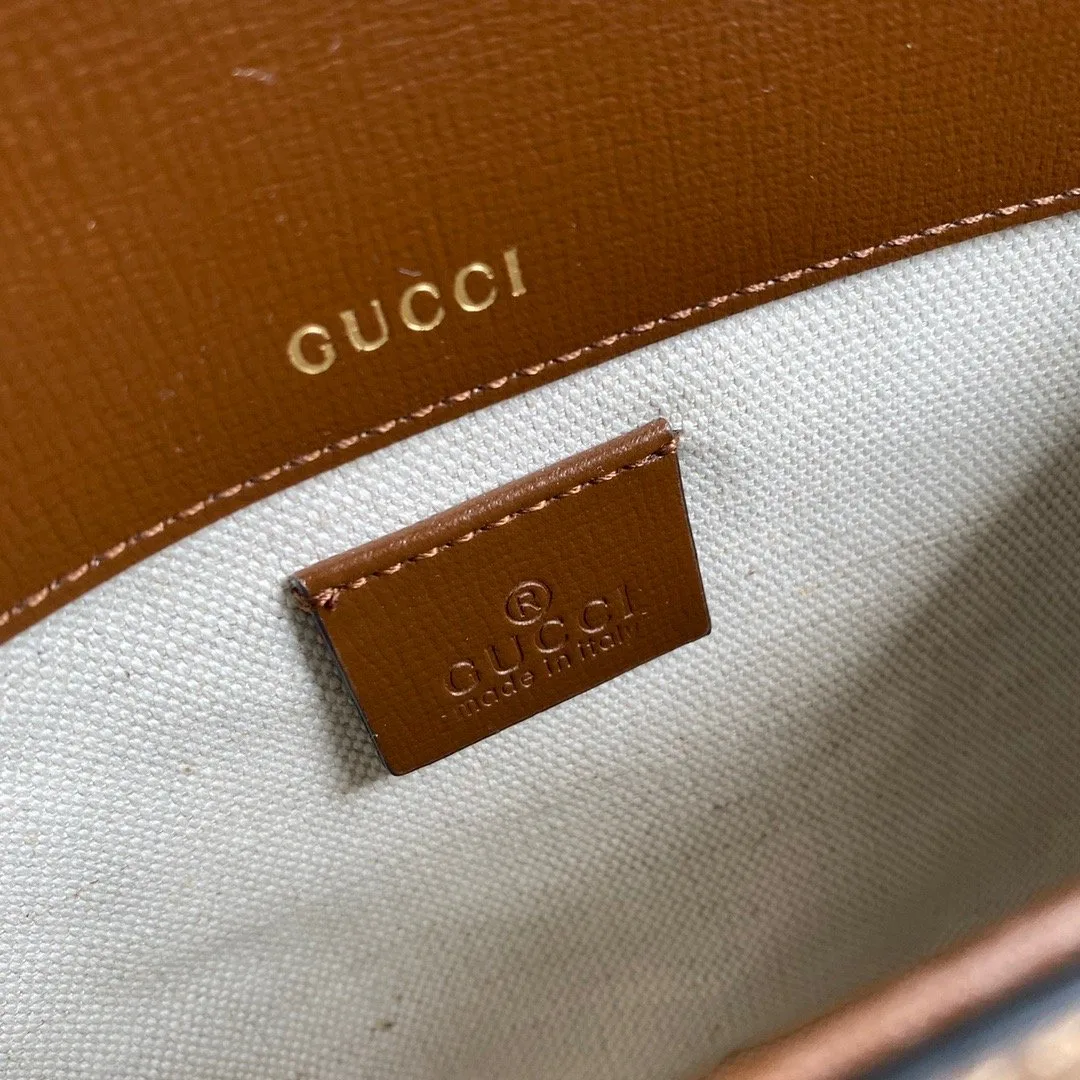 Alternative view of Gucci Horsebit 1955 GG Mini Bag Brown