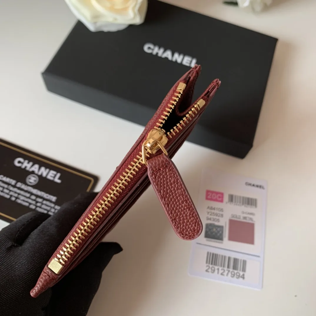 Chanel Flat Card Holder Purple Bag / - Image 8