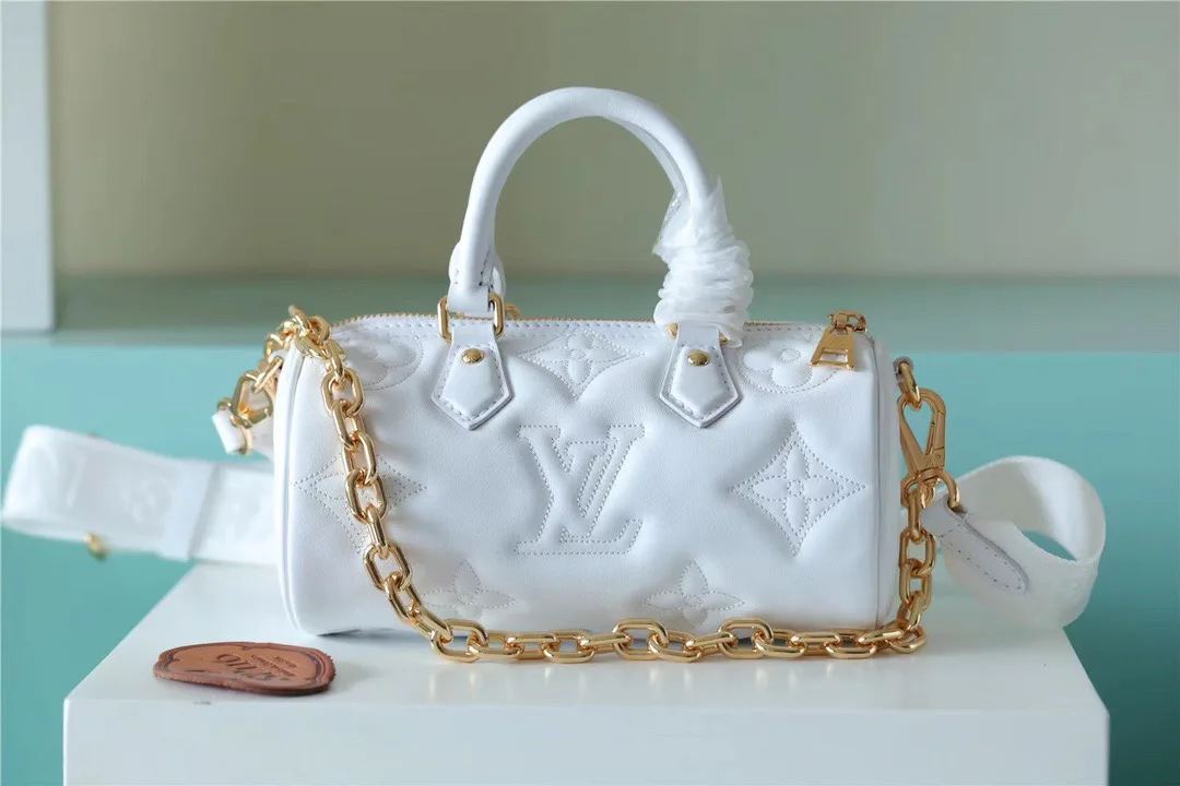 Louis Vuitton Papillon BB Bag Classic Monogram White LV - Image 6
