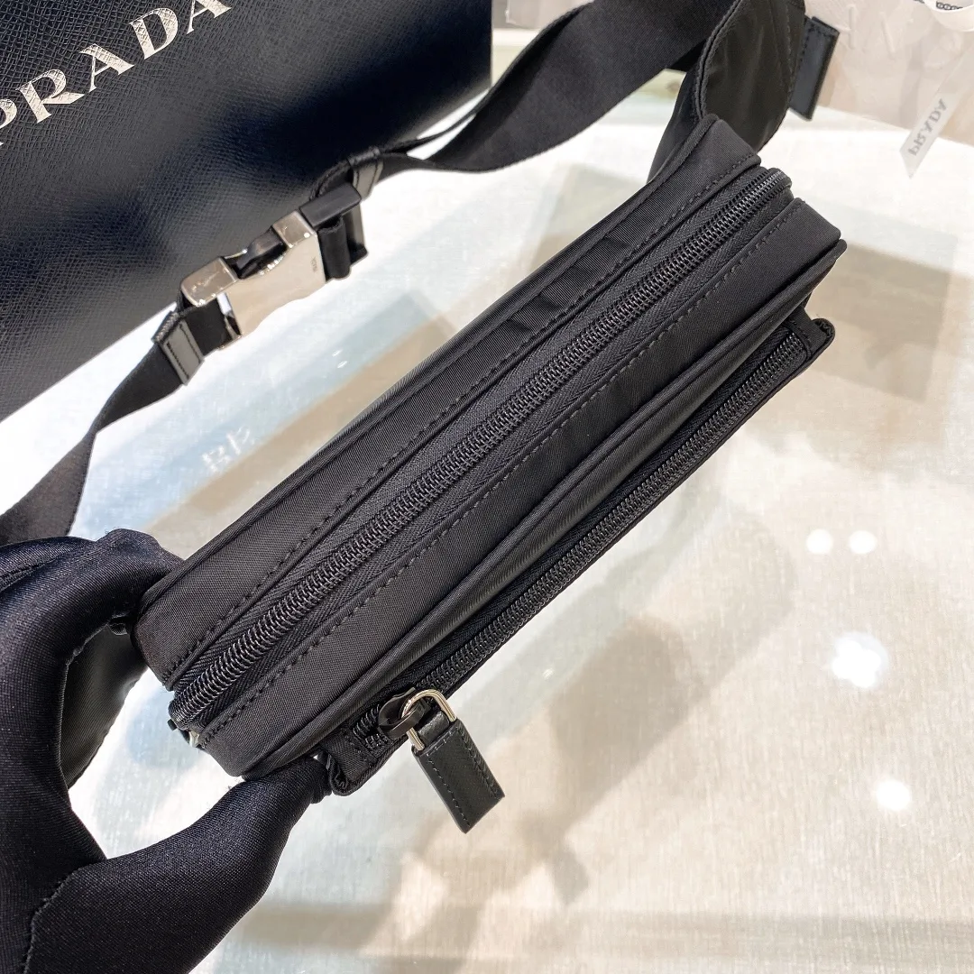 Prada Re-Nylon And Saffiano Belt Bag Black / 2VL977_2DMG_F0002_V_WOO - Image 4