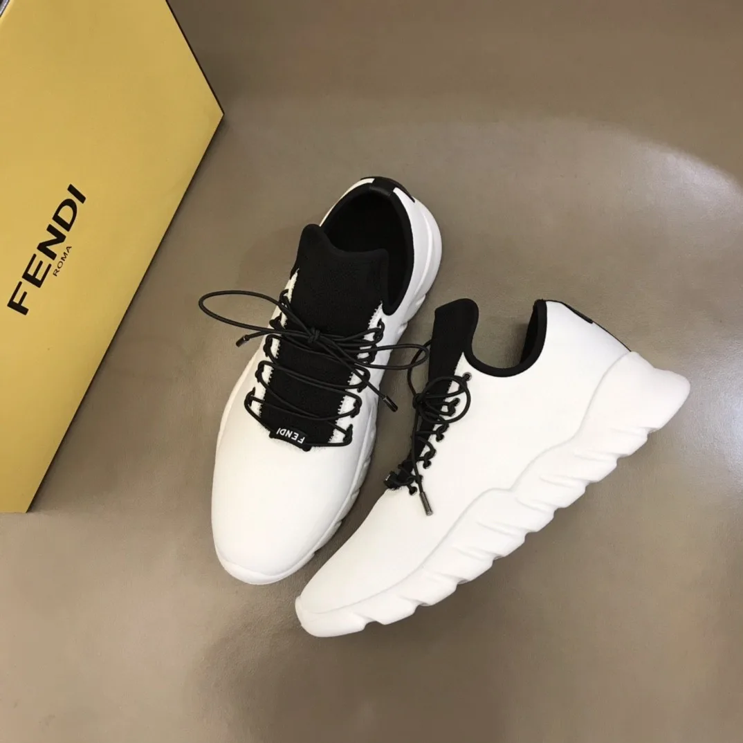 Fendi Force Low Tops Sneakers White - Image 4